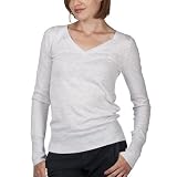 Mossimo® Black: Women's Ultrasoft V-Neck Sweater - Light Heather Grey
