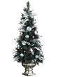 3.5' Icy Pine Pre-Decorated Potted Artificial Christmas Tree - Unlit