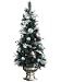 3.5' Icy Pine Pre-Decorated Potted Artificial Christmas Tree - Unlit
