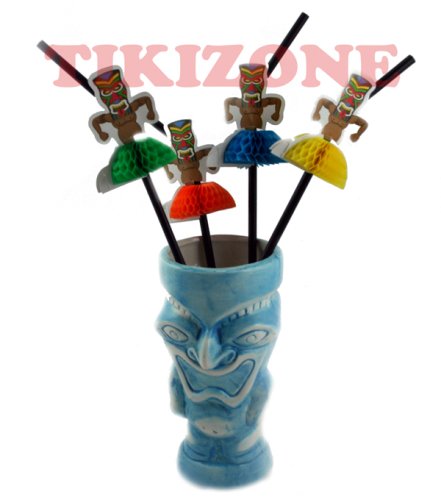 Childrens Toyshop  Kitchen & Housewares : Tiki Man Bendable Straws (48 Pack)
