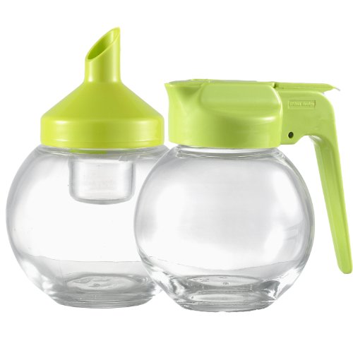 Stoha Design 024111 Milch und Zucker - Set 160 ml Kugel Glas transparent - ABS Kunststoff kiwi