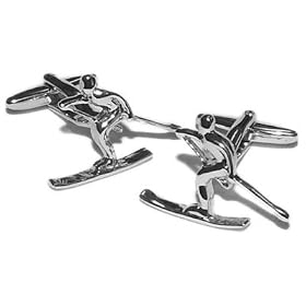 Skier Cufflinks In Gift Box