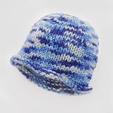 LibraKnits Spro Cap - Denim - Silk and Bamboo Baby Hat, a Wonderful Gift for Newborns