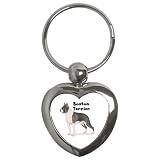 Boston Terrier Key Chain (Heart)