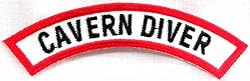 Cavern Diver Chevron Patch Embroidered Iron On Cave Scuba Diving Emblem Souvenir