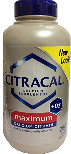 Bayer Citracal Calcium Citrate Plus D3 Maximum Coated Caplets, 280 Count Bayer Citracal Calcium Citrate Plus D3 Maximum Coated Caplets, 280 Count
