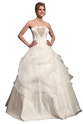 A-line Floral Print Basque   Waistline Halter Lace Floor Length Organza  Dress