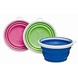 Bamboo Silicone Pop-Up Travel Bowl, Colors Vary