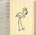 Small Flamingo Rubber Stamp