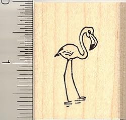 Small Flamingo Rubber Stamp