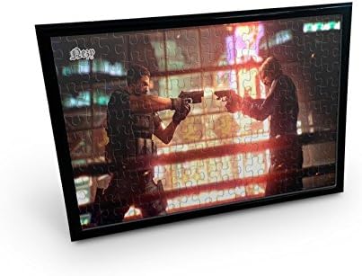 NEZY Resident Evil Horror Zombie 120 Pieces Jigsaw Puzzle with Table Photo Picture Home Decor Frame (11.4" x 7.9") - PUZBIO15
