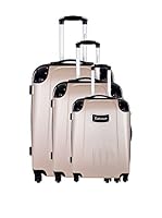 Platinium Set de 3 trolleys rígidos Dorset (Beige)