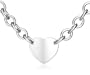 Sterling Silver Heart Tag Necklace, 18"