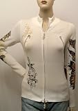 Ed Hardy by Audigier Lady Sweater Love Kills Zip Studs