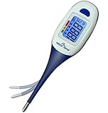 Easy@Home Digital Thermometer for Oral, Rectal or Axillary Underarm Body Temperature Measurement with backlit LCD display, waterproof flexible tip,test completion&fever Alarm,clinical accurate,EMT-026