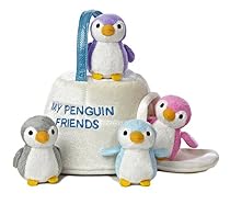 Aurora World Baby Talk My Penguin Friends Carrier Plush, 9