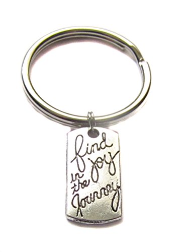 Silver “Find Joy in The Journey” Charm Keychain, Bag Charm, Key Chain, Inspirational Gift