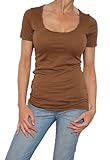 Fresh Laundry Women's S/S Scoop Neck T-Shirt in Brown