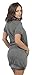 Women's Scoop Neck Short Sleeve Ponte Knit Casual T-Shirt Dress with Pockets