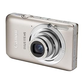 Canon IXUS 115 HS Digital Camera - Silver (12.1MP, 4x Optical Zoom) 3.0 inch LCD