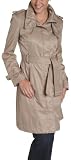 Kenneth Cole Reaction Women's Bonded Poly Belted Trench Coat With Funnel Neck