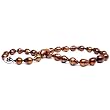 HinsonGayle Extreme Baroque Collection Handpicked AAA 10-11mm Chocolate Baroque Cultured Pearl Necklace (Sterling Silver)