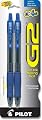 Pilot G2 Fine Point Rolling Ball Blue Gel Ink Pens, 2-Pack (31032)