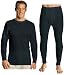 Hanes Everyday Men's Thermal Set (Long Sleeve Crew and Long Johns) - Black - Medium
