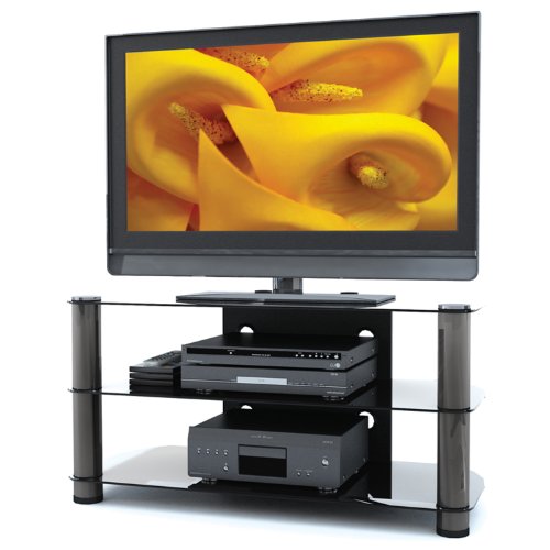 Sonax NY-9424 New York 42-Inch Metal and Glass TV Stand