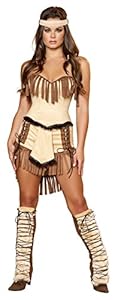 Roma Costume 3 Piece Indian Mistress Costume, Tan, Medium