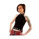 Sexy Choker Backless Top Jersey with Custom Made Grommit Trim - Choose Your Color