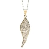 FOJO's Diamonds in 18k Gold Over Silver Angel Wing Pendant (.10 ct. tw.)