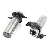 uxcell 切り込みルータービット12.7m x 2.5mm プラスチックケース2個入り ストレートシャンク