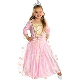 Child's Rose Princess Costume with Fiber Optic Light Twinkle Skirt - Medium