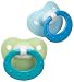 NUK Classic Silicone BPA Free Fashion Pacifier, Size 1, 2 Pack, Colors May Vary