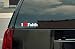 I Love Faith Vinyl Decal - White with a red heart
