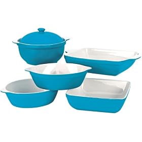 Ethos Aldo Zilli Oven to Table Set, Azzuro Blue, 5 Piece
