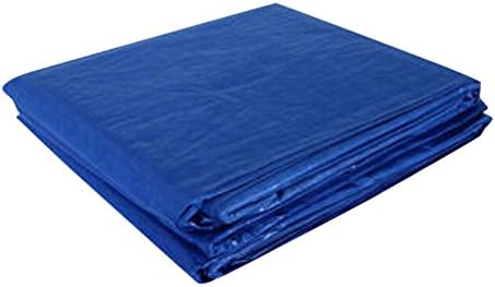 #1 RATED MULTI-PURPOSE 8' x 10' BLUE POLY TARP COVER - MEDIUM DUTY - STRONG WEAVE - WATERPROOF - HIGHLY UV RESISTANT - RUST AND ROT PROOF GROMMETS