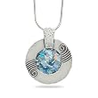 16" Necklace with Ancient Roman Glass and Oxidized Sterling Silver Pendant