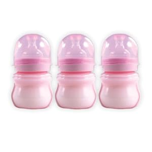 Nurtria BPA Free Wideneck Bottles, Girl, 3 Pack, 4 Ounce
