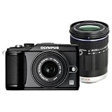 Olympus PEN E-PL2 Double Zoom Kit (Black Body & Black Lenses)