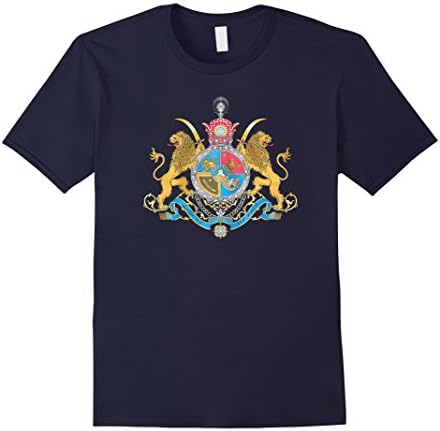 Men's Iran USA Solidarity T-Shirt Persian Tee Shirt Iranian TShirt Large Navy