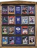 IMAGE OF MCS Collector Card 16x20 Wall Display, Holds 20 Sports Cards with Oak and Gold Frame