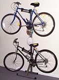 Bike Rack - Holds 2 bikes and 2 helmets (Silver) (69" Tall x 12.5" Extension)