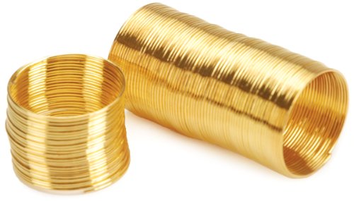 Beadalon Gold Plated Memory Wire Ring, 1/2-Ounce/Pkg, 