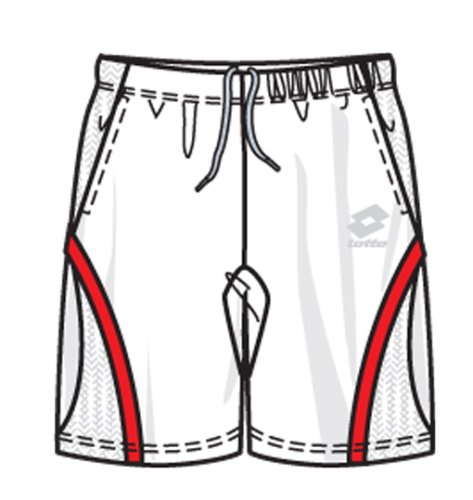 Lotto Hose Kontact, Herren, white/poppy red