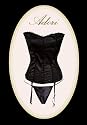 ADORI Korsage Black Satin inkl. String, Gr&ouml;&szlig;e L / Gr&ouml;&szlig;e 40