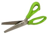Lime Green Professional Dressmaking Stainless Steel Pinking Shears Scissors