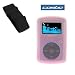 Durable Flexible Pink Silicone Skin Case + Adjustable Sports Armband For SanDisk Sansa Clip