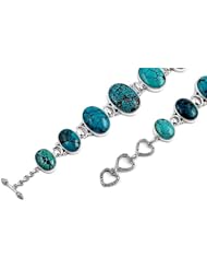 Sterling Silver Turquoise Bracelet 8"